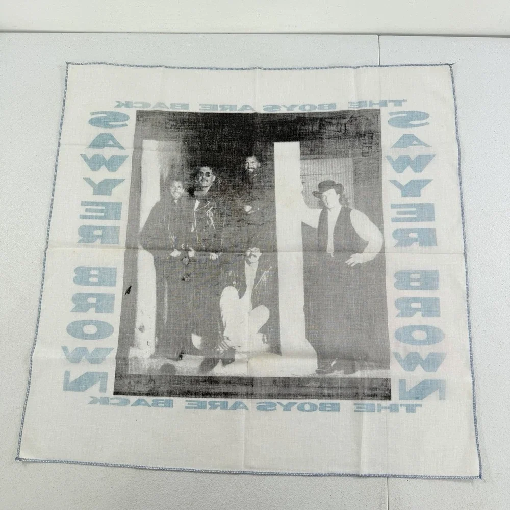 Vintage Sawyer Brown The Boys Are Back Country Music Bandana Scarf 22